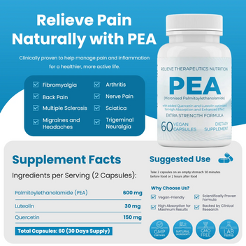 Ultra-Micronised PEA Capsules — Clinically Proven Pain Relief